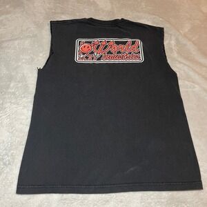 Vintage Y2K World Industries Devil Skateboard Muscle Tee Shirt Black Mens Large